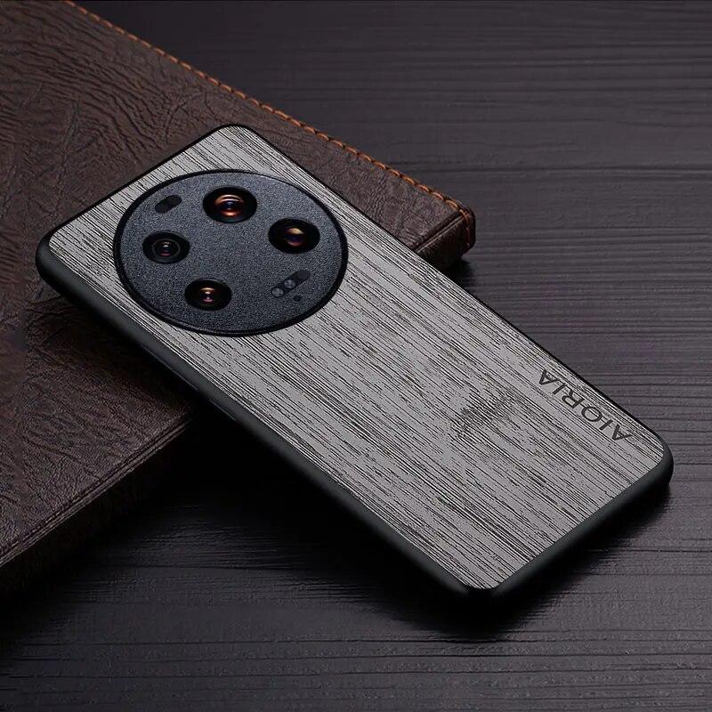 Etui dla Xiaomi 13 Ultra 5G funda wzór drewna bambusowego Skórzane etui Luksusowe coque dla xiaomi 13 ultra etui capa
