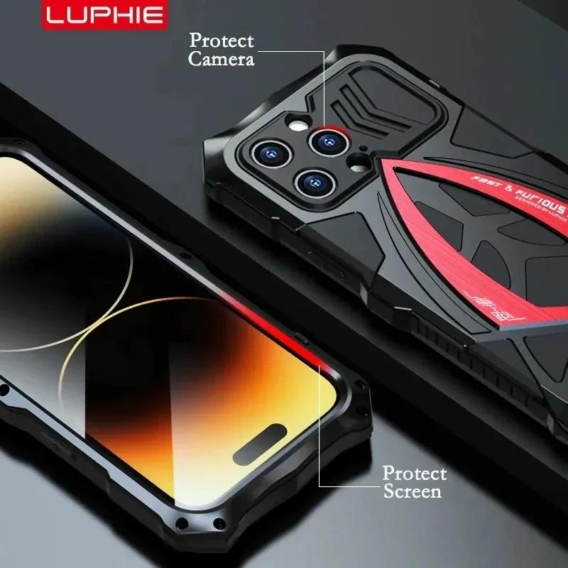 Shockproof Armor Metal Phone Case For iPhone 17 Pro Max 16 15 Inclusive Protection Phone Cover For Samsung S23 S22 S24 S25 Ultra