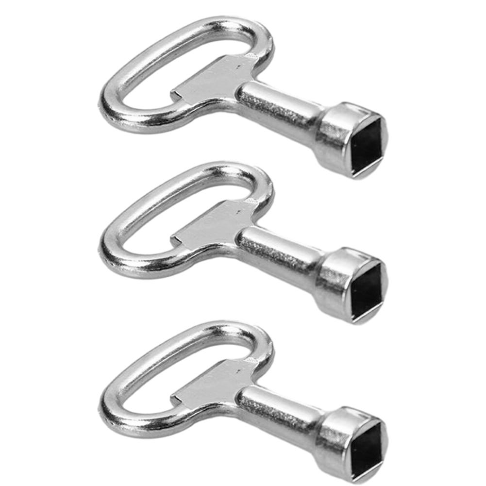 3pcs Square Key 3Pcs Square Key Water Tap 8mm Heating Vent Key Stainless Steel Lock Cabinet Door Lock Tongue Lock Lock Core