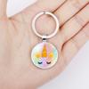 New Crown Unicorn Time Gem Simple Pendant Keychain Bag Charm Zinc Alloy