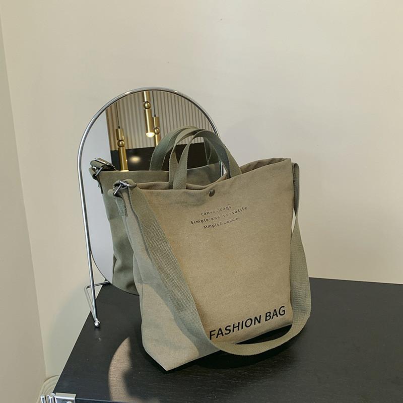 Large Capacity Stylish Canvas Shoulder Bag For Women Ideal For Autumn Commutes