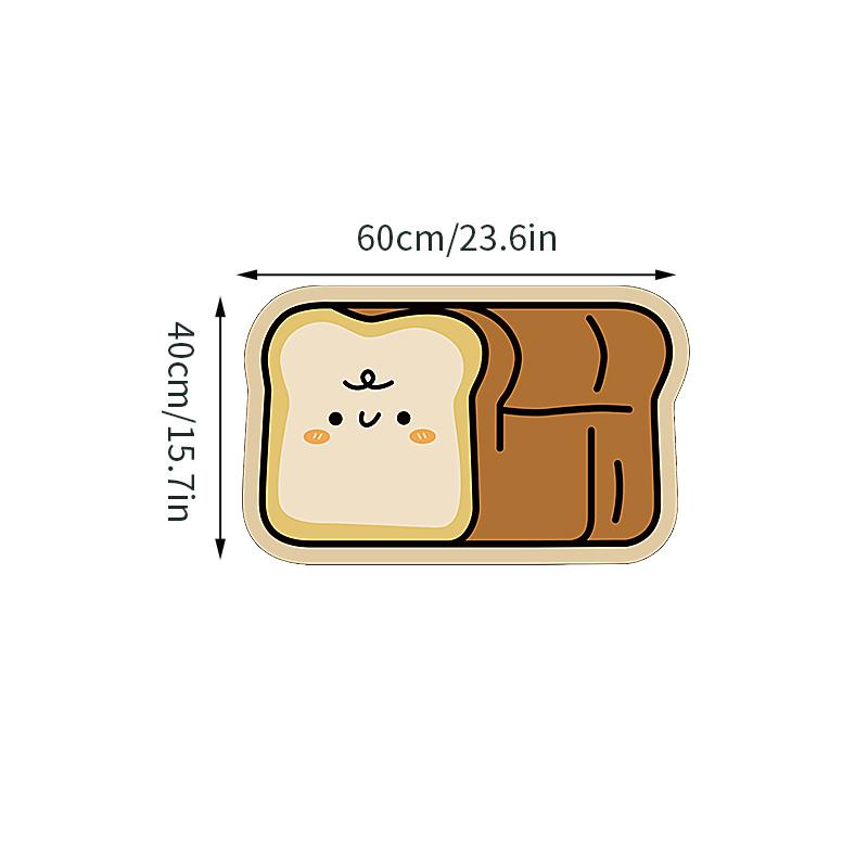 Cartoon Brot Küche Boden Matte Anti Slip Kawaii Küche Teppich Wohnzimmer Schlafzimmer Eingang Fußmatte Hause Schlafsaal Dekor Tapis
