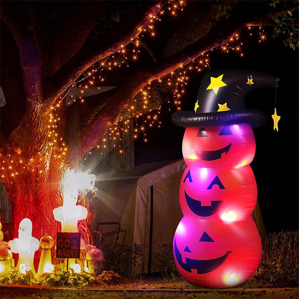 Halloween Pumpa Tumbler 55.1in PVC Söt Uppblåsbar Halloween Pumpa Dekoration för Utomhus eller