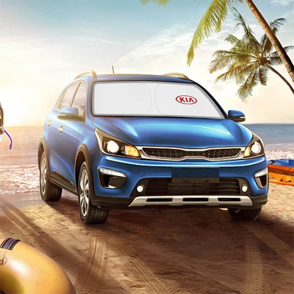 2026 Hot Car Sticker Folding Car Front Window Sunshade Cover Sun Shade Windshield Visor Accessories For Kia Sportage Rio 3 Soul 