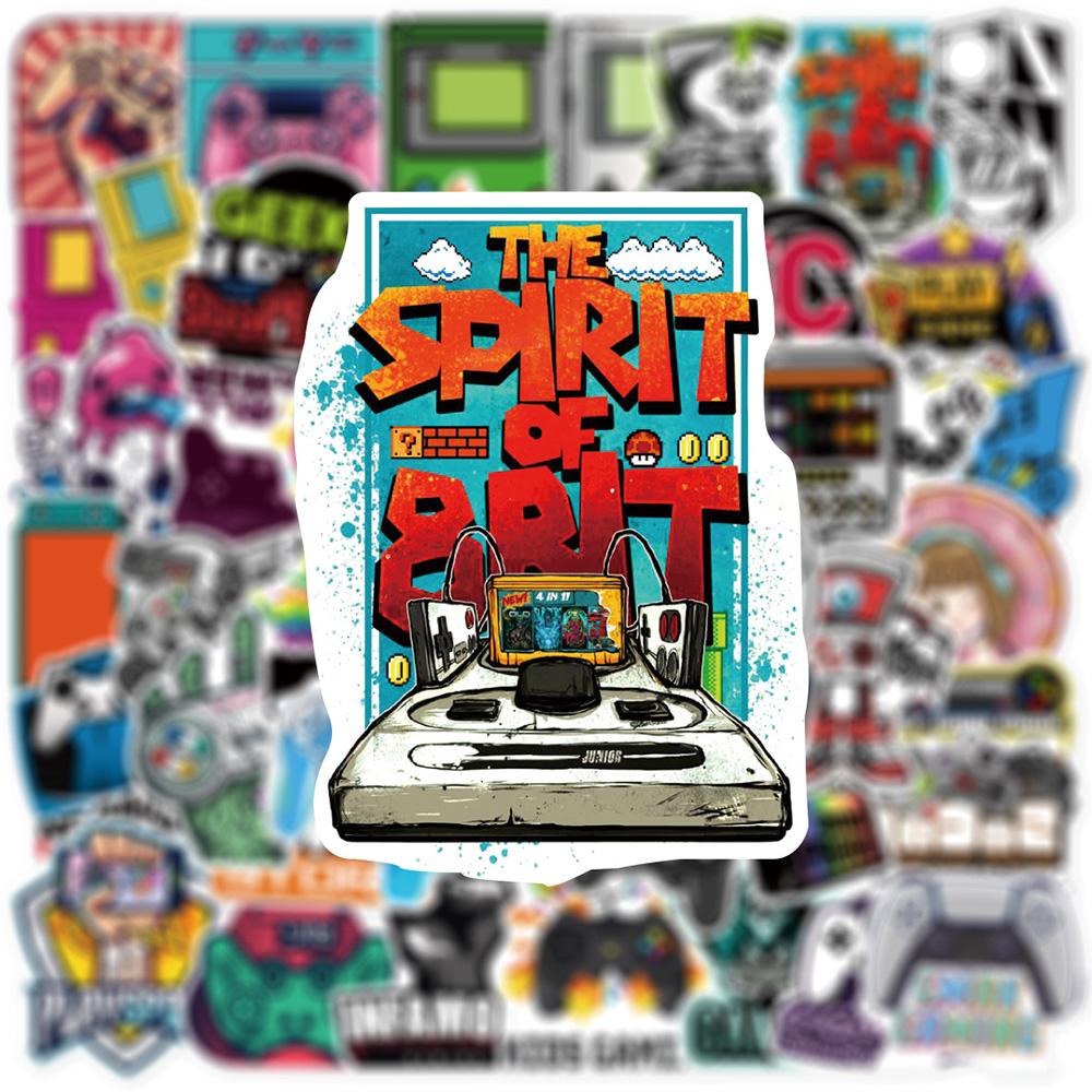 10/30/50pcs Vintage Video Game Joystick Stickers Cartoon for Skateboard Laptop Motorcycle Cool Gamepad Waterproof Sticker Decals
