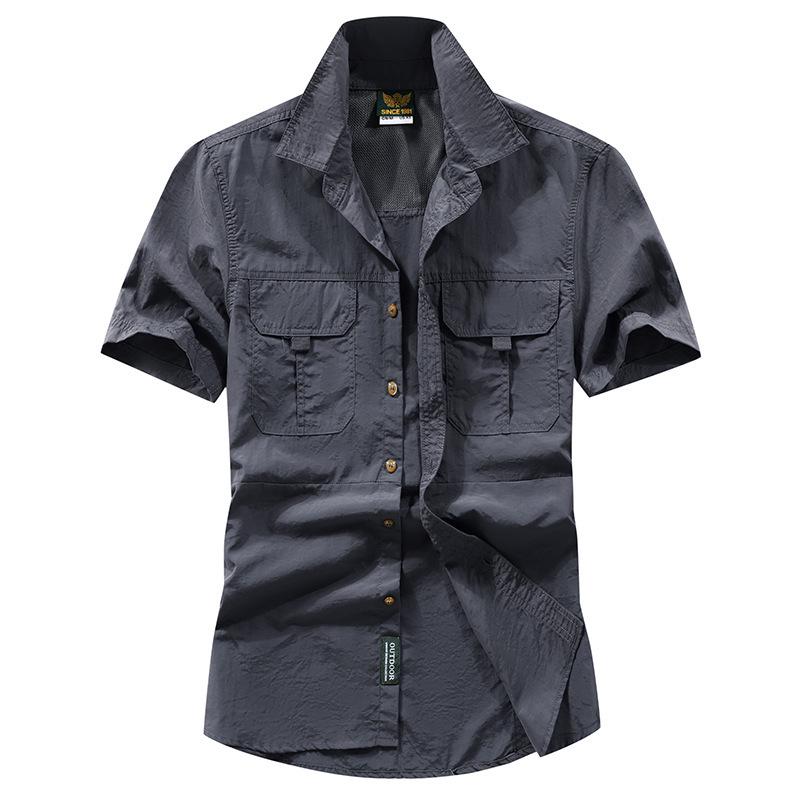Men's Plus Size Casual Long-Sleeve Cotton Shirt - Spring/Autumn 2026 Collection