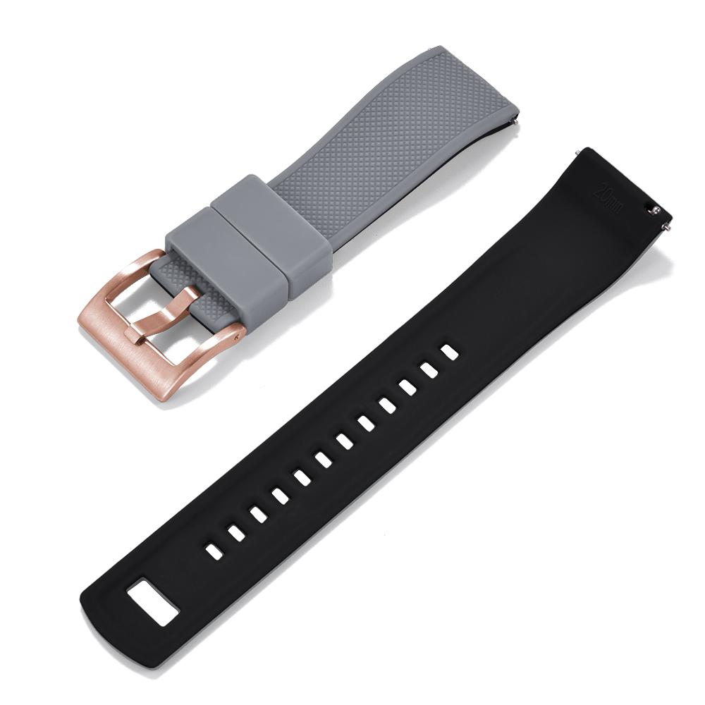 STAPELP Premium Silicone Watch Band Quick Release Rubber 20mm Watch Strap Silicone Watch Strap Watch Replacement Watchband