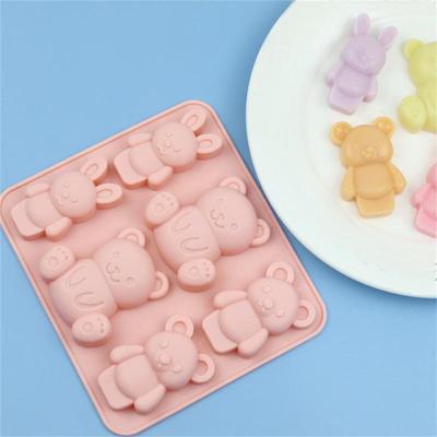 Multi Bär Silikon Backform Tier Kuchen Süßigkeiten Gelee Schokolade Herstellung Set Hase Seife Kerze Form Eis Tablett Geschenke