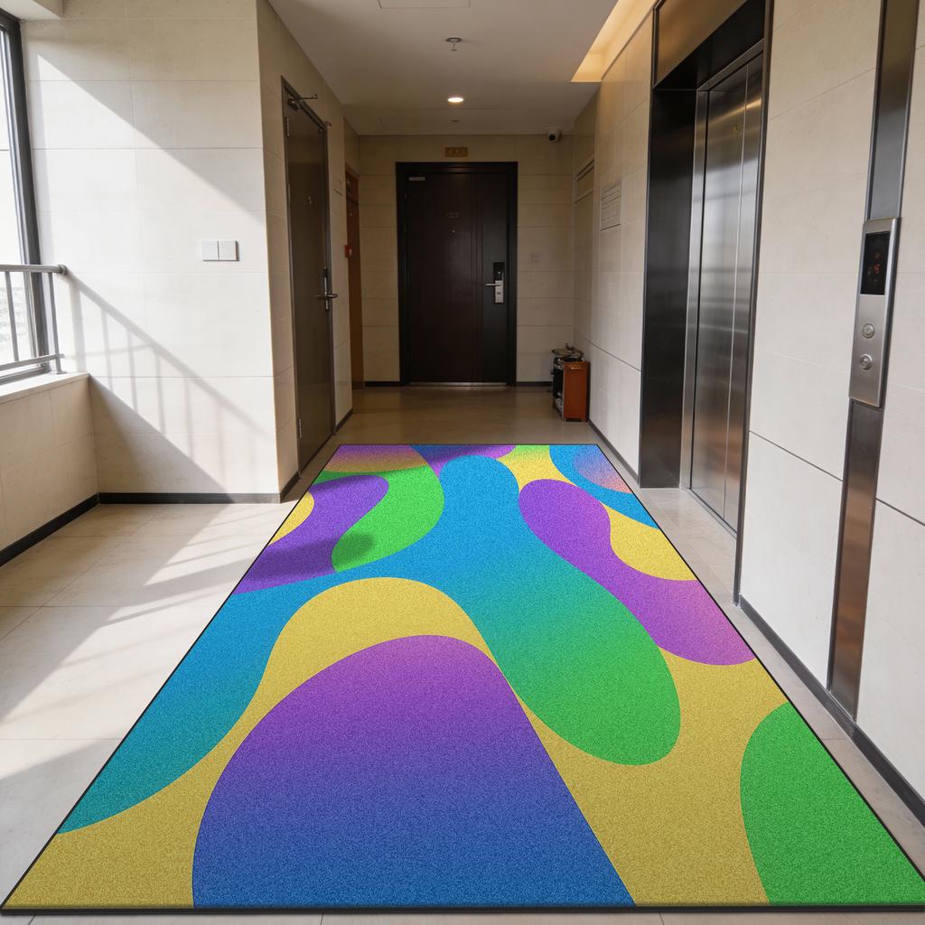 Modern Abstract Dopamine Style Entryway Carpet Fashion Decoration Foldable Washable Door Mat Home Living Room Non-slip Large Rug
