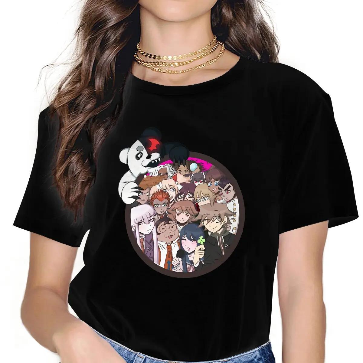 

Футболка Game Danganronpa Trigger Happy Havoc Hungry Hungry Monokuma в стиле гранж для женщин, летняя футболка Harajuku с круглым вырезом из полиэстера M чёрный