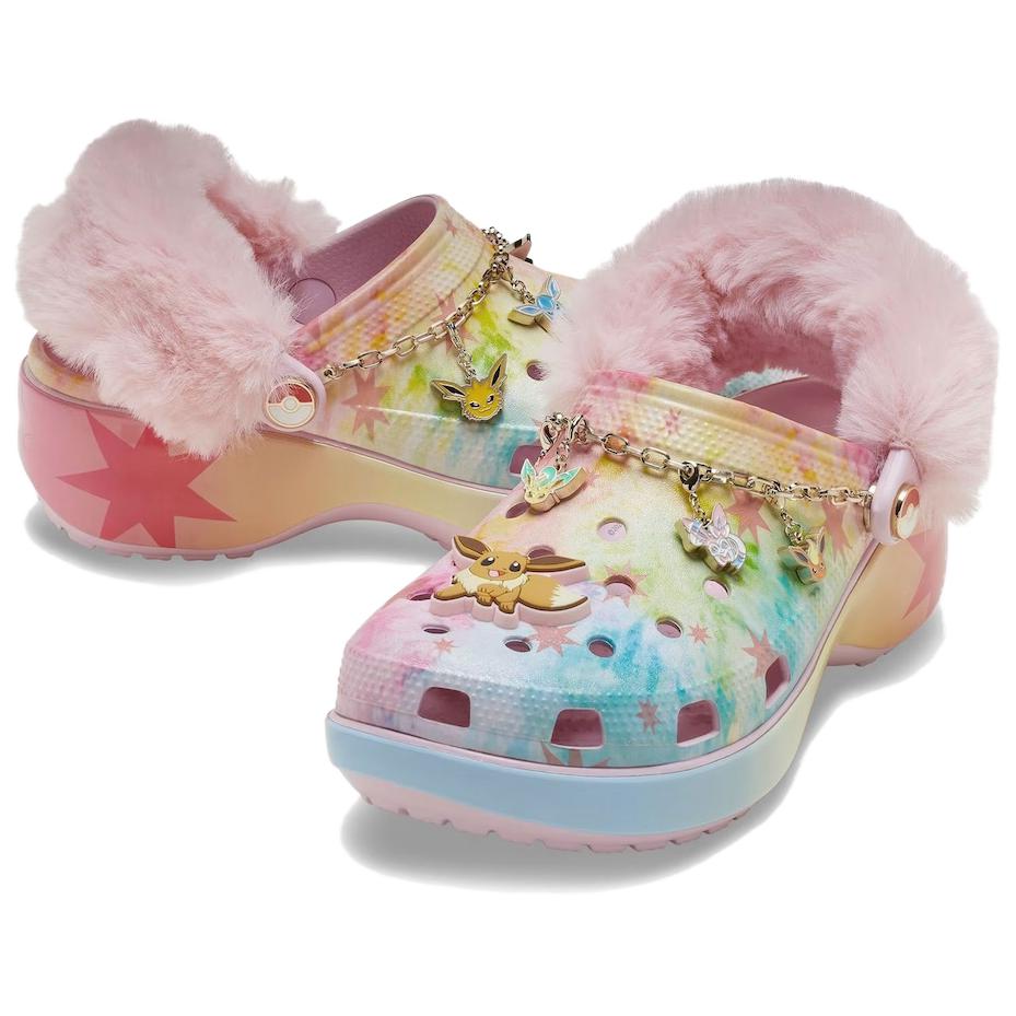 Crocs Pokémon x Classic Platform Clog Eevee Dames Sneakers Rosa Flerfarget 211429-90H