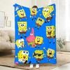 Throw Blankets for Beds Kawaii S-Spongebob All year Blanket Bedspread on the Bed Bedspreads and Coverlets Camping Anime Sofa Nap