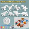 Paintable Dinosaur White Embryo Toy 1 Set DIY Graffiti Animal Model for Kids Educational STEM Craft Home Entertainment