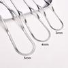 Collane girocollo a catena piatta tipo serpente in acciaio inossidabile Larghezza 3mm/4mm/5mm per Uomo
