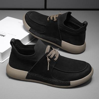 Men's Sneakers 2025 New Spring One Foot Le Fu Dou Dou Shoes Black Anti Slip Work Shoes Men's Casual Sports Footwear for Men