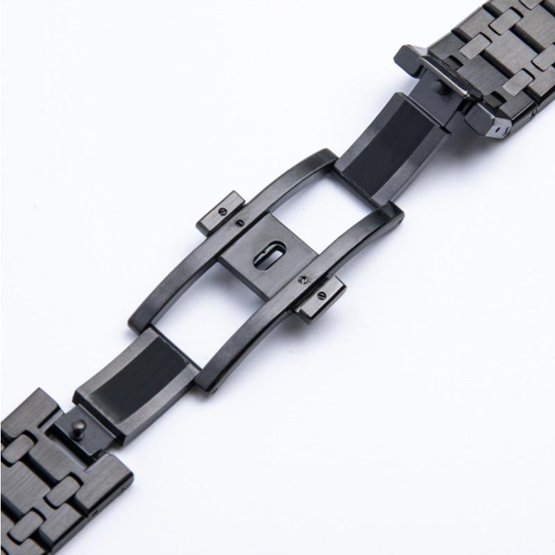 Watchbands 21mm 26mm Men Women Full Stainless Steel Bracelet For AP ROYAL OAK 15400 26331 15500 Watch Strap Folding Buckle