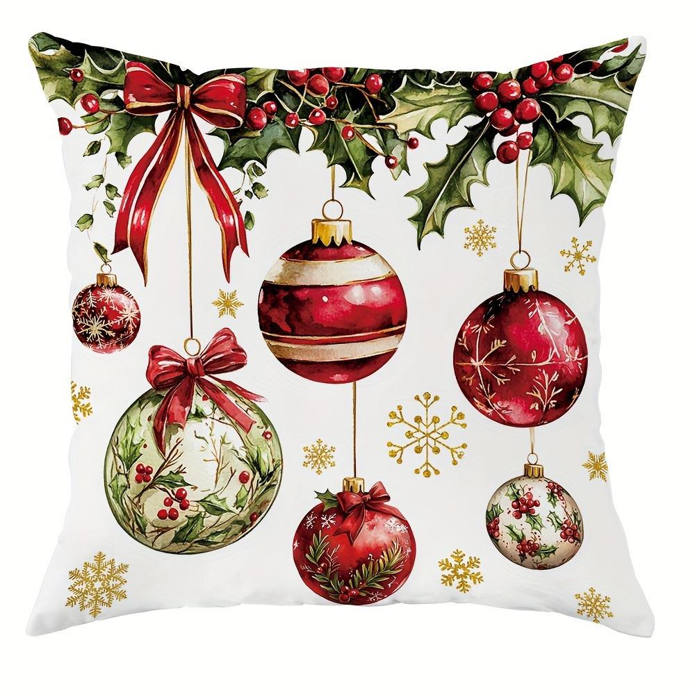 

Рождественское украшение наволочка гирлянда свеча птица узор подходит для дома комната гостиная диван подушка чехол подарок другу 40x40cm