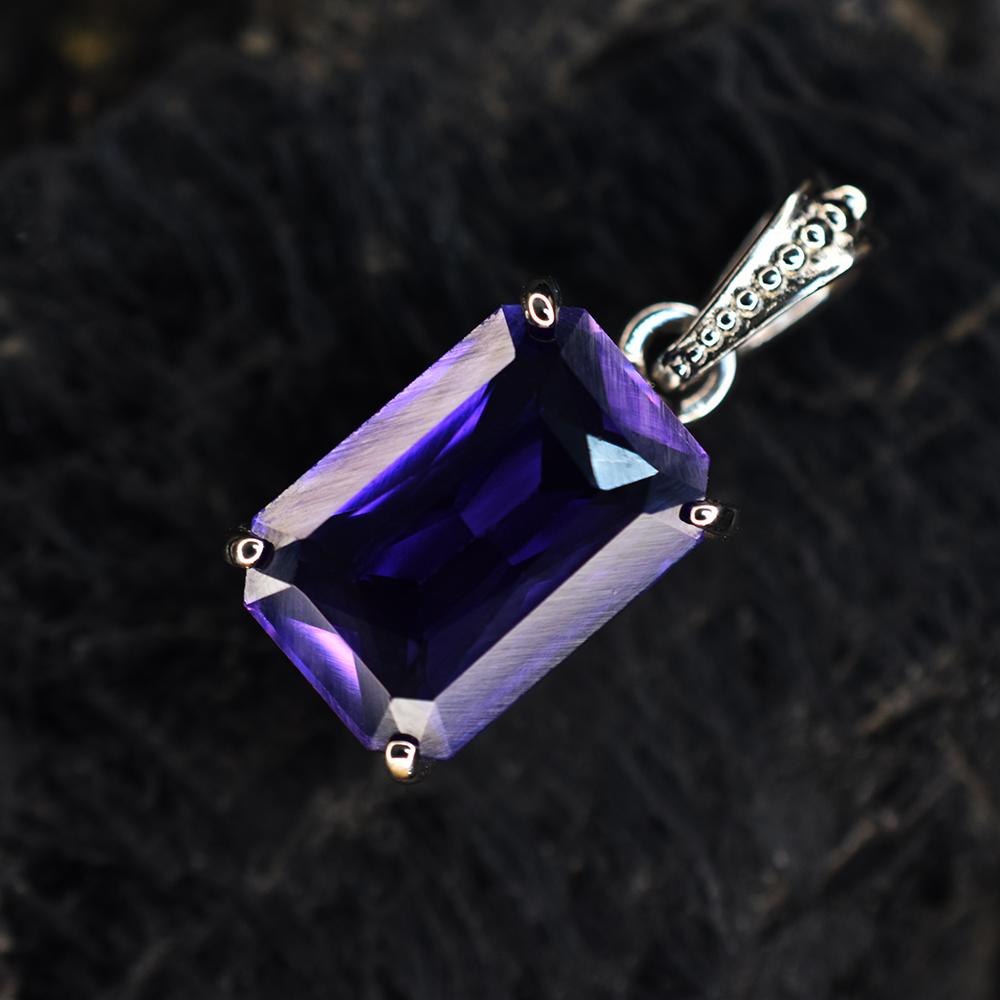 Pandantiv din Argint Sterling 925 Tanzanit Natural Violet 22.40 Ct Piatră Prețioasă CERTIFICAT my.pd-25-k