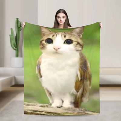 Meowl Chat Chouette Mignonne Couverture Douce Voyage Peluche Literie Jetés Nouveauté Canapé Chaise Flanelle Couvre-lit Housse de Canapé-Lit