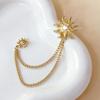 Starfish And Conch Shape Collar Chain Brooch Tassel Brooch Shirt Collar Decoration Button Needle Fit Daily Wear