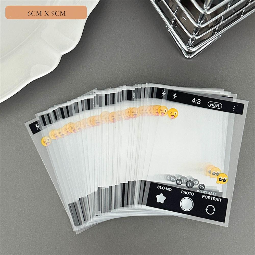 MINKYS Kawaii Ins Hot 50pcs Kpop Sleeves 3 Inch Toploader Card Bag Photocard Sleeves Idol Photo Cards Protective Storage Bag