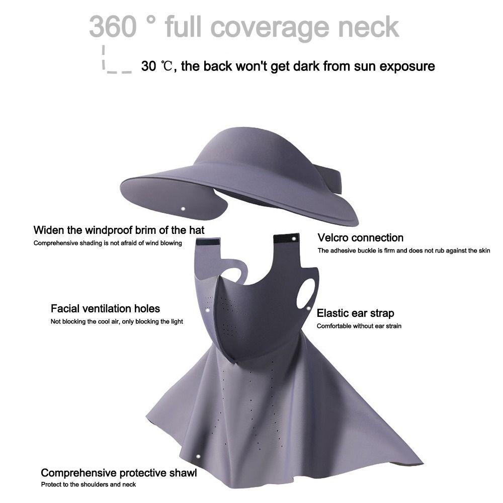 3D Breathable Sun Protection Mask Ice Silk Sunshade Face Mask Fashion Anti-UV Neck Scarf  Cycling