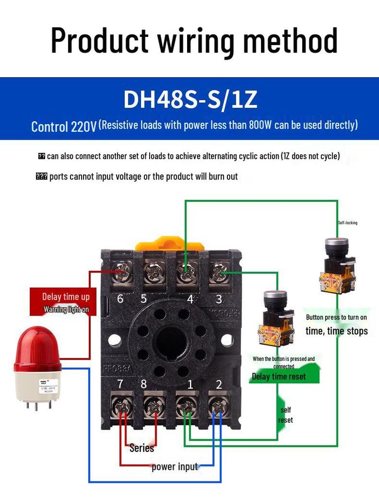 DH48S-S Digital Time Relay: Adjustable 24V/220V Cycle Control, 2Z Switch, 380V Delay