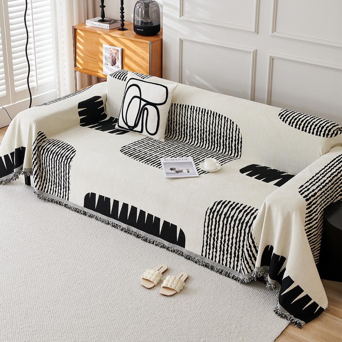 

Новое минималистское диванное полотенце из синели, всесезонный универсальный цельный чехол, противоскользящая пылезащитная подушка для сиденья, доступная с обеих сторон 180x130cm1pcs