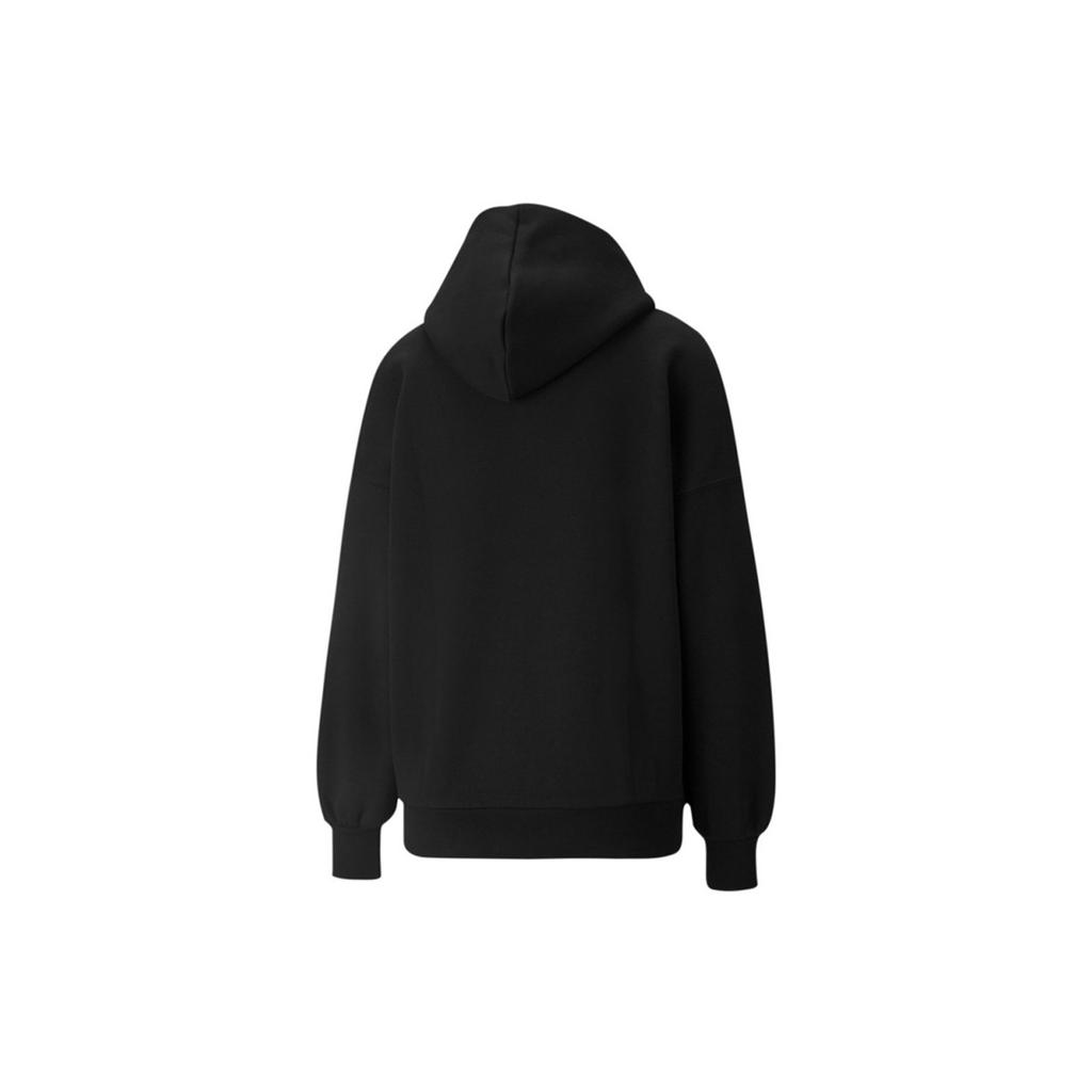 (WMNS) PUMA Logo Wellness Club Crew Hoodie 'Black' Women's 534397-01