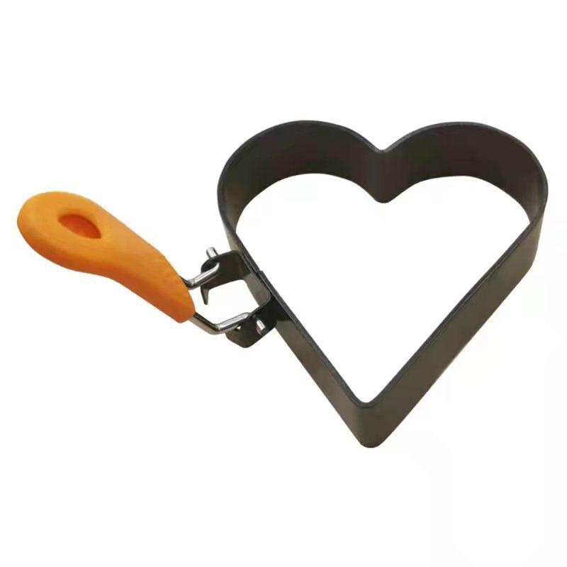 Large Heart Eggs Rings Stainless Steels Heart Eggs Rings for Perfectly Shape Eggs and Pancakes In the Kitchens