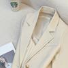 Blazer for Women Winter Casual Long Sleeve Button Cardigan Slim Fit Solid Color Professional Denim Suit Jacket