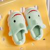 Children's Anti-Slip Cartoon Shark Slippers – Comfortable, Warm Cotton Parent-Child Slippers for Girls