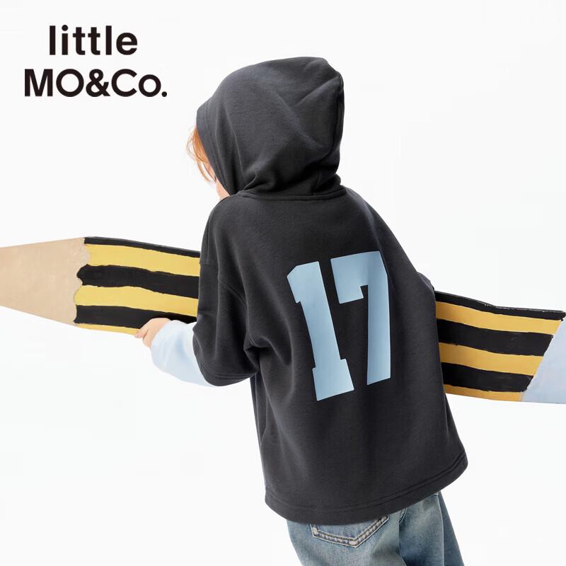 

MO&Co. Kids Faux 2-Piece Digital Print Hooded Sweatshirt 160