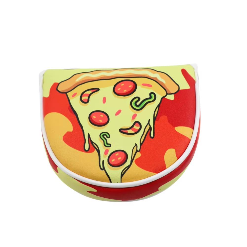 PU Leather Golf Club Protector Pizza Pattern Wood Headcover Golf Head Cover Hybrid UT