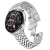 For Huawei Watch Buds Wrist Band 5-Bead Stainless Steel Butterfly Clasp Watch Strap