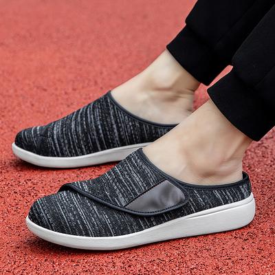 Fashion Men's Women's Diabetic Shoes Adjustable Walking Shoes Wide Width Slip On Slippers for Swollen Feet for Indoors Outdoors