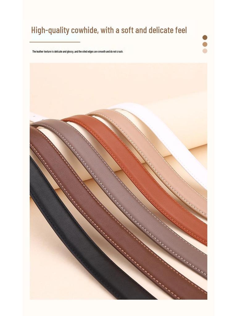 Hochwertiger Damen-Modegürtel aus Rindsleder - Vielseitiges Statement-Taillenaccessoire für Hosen, Japanischer & Koreanischer Stil.