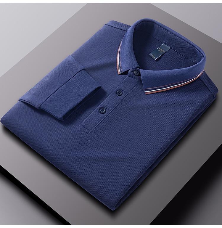 Classic Business and Leisure Polo Shirt Men's Long Sleeve
