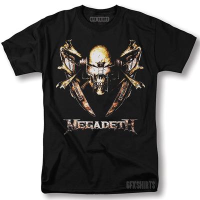 Camiseta Megadeath Metal Rock Merch Turnê de Concerto Design Gráfico Vintage