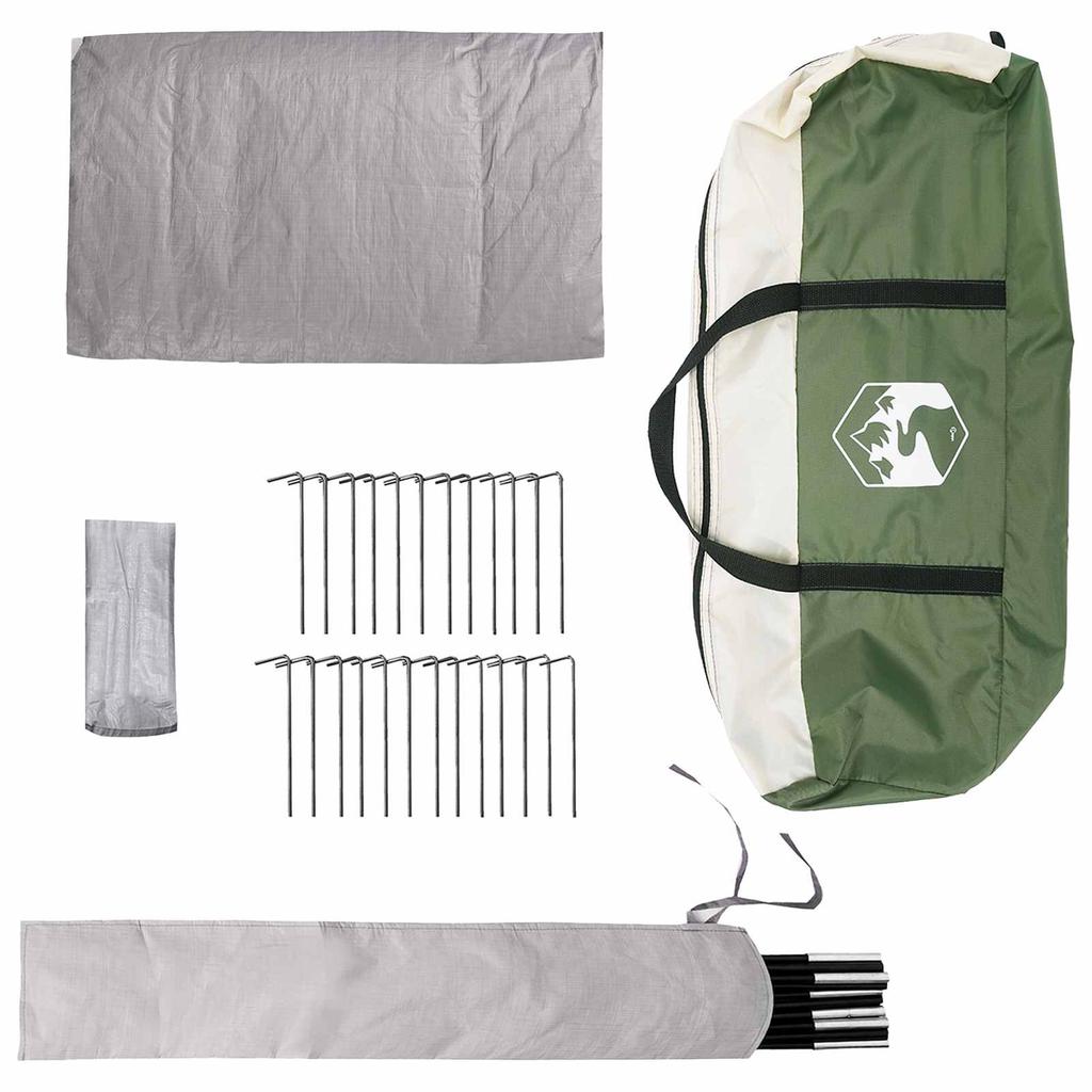 Modern Tipi Tent with Roof Green 250 x 250 cm Polyester and Steel