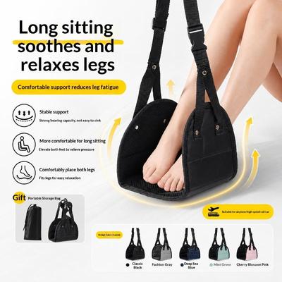 Nuovo Poggiapiedi per Aereo con Cinturino Regolabile, Amaca Portatile per Gambe, Accessori da Viaggio Perfetti