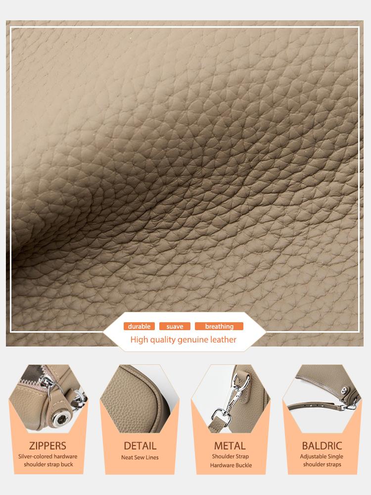 Zency Women's Soft Genuine Leather Shoulder Bag