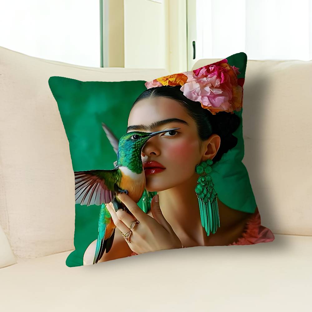 Fashion F-FridaS-S K-Kahlos Various Sizes Square Pillow Case For Car Home Bedchamber Decor Custom Valentine Gift