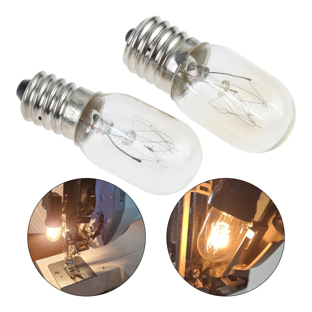 2Pcs 110V E14/E17 Sewing Machine LED Bulb Light Illuminate 15w 150lm Lamp for Singer Home Sewing Machine Push In Light Bulb Type
