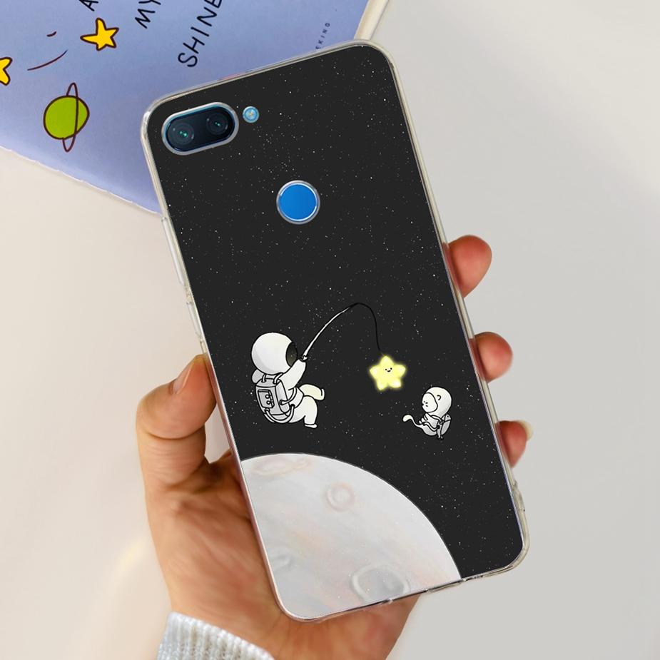 For Xiaomi Mi 8 Lite Case Cute Painted Cover Clear Silicone Phone Case For Xiaomi Mi 8 Lite 8Lite Back Cover 6.26'' Fundas Coque