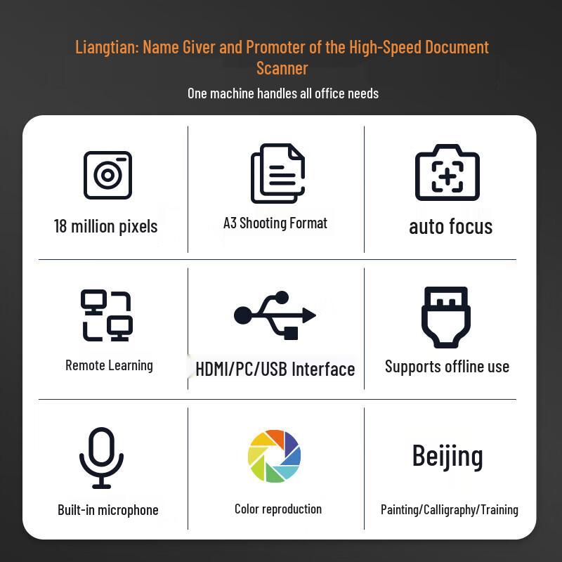 Liangtian High-Speed Document & Book Scanner CN plug (adapter included)