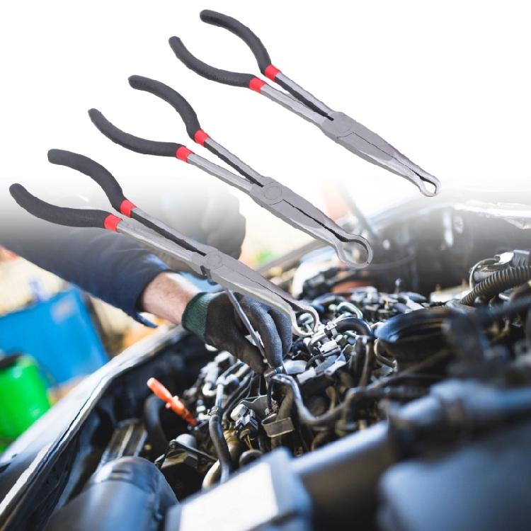 3Pcs 11Inch Long Hose Grip Plier Set Offset Sparking Plug Pliers Ideal for Jewelry Making and Fine Detail Work