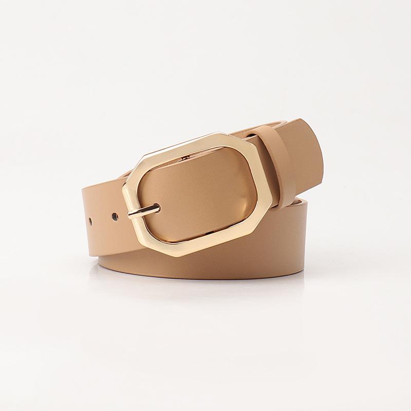 New Simple and Versatile Square Buckle Belt for Women, Fashionable and Personalized Ins Style Women's Belt Decorative Jeans Belt