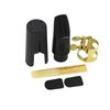Soprano Sax Saxophone Mouthpiece Plastic with Cap Metal Buckle Reed Mouthpiece Patches Pads Cushions