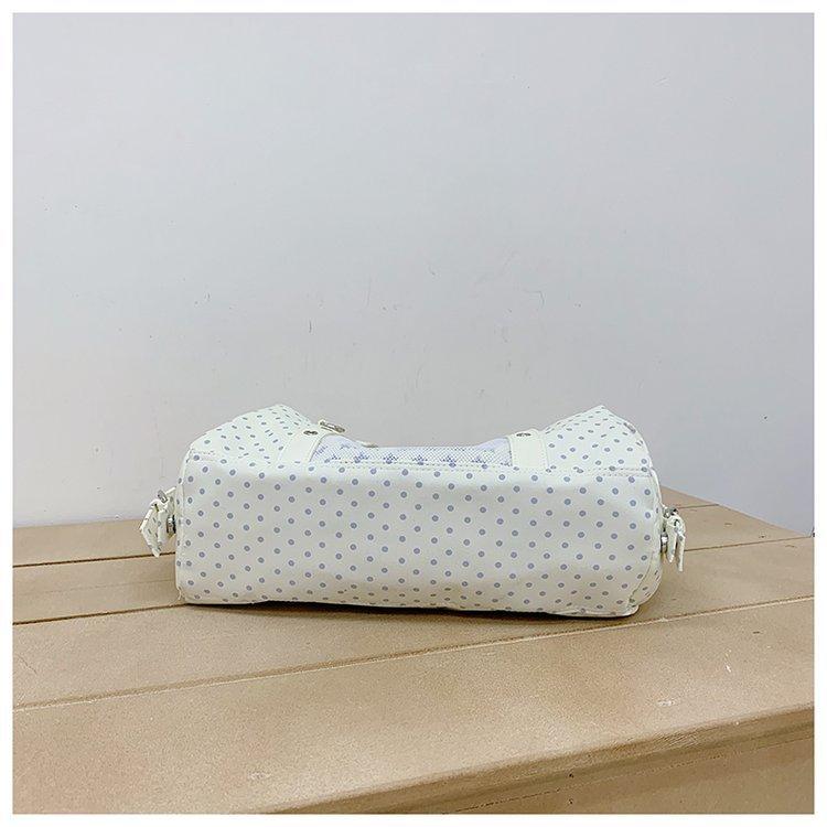 Koreanischer Stil Polka-Dot Design Tragetasche, Geräumige Pendler Schulterhandtasche, Vielseitige Reise-Arbeitstasche für Damen CLE